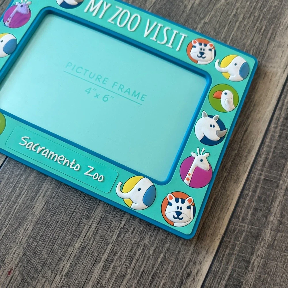 Sacramento Zoo My Zoo Visit Picture Frame 4x6 Teal Animal Souvenir Kids Decor
